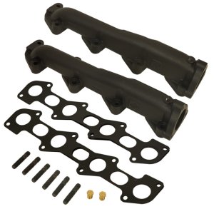 Ford F-550 Super Duty Exhaust Manifold Set - BD Diesel - Hi-Silicon Ductile Cast Iron - Black - `08-`10 Ford F-550 Super Duty Exhaust Manifold Set - BD Diesel - Hi-Silicon Ductile Cast Iron - Black - `08-`10